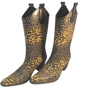 Corkys Brown Heeled Ruber Boots Western   Style Size 7